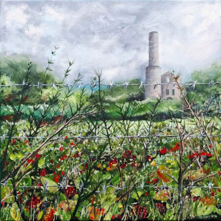 A cornish tin mine 60x60cm