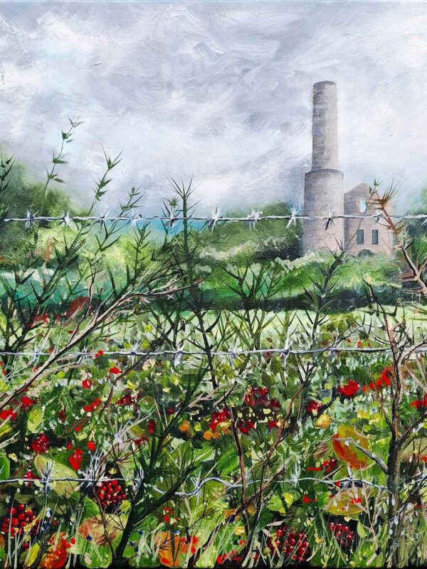 A cornish tin mine 60x60cm