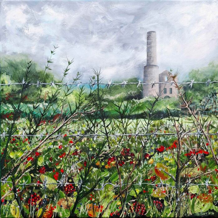 A cornish tin mine 60x60cm