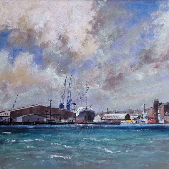Birkenhead Docks 40x30cms