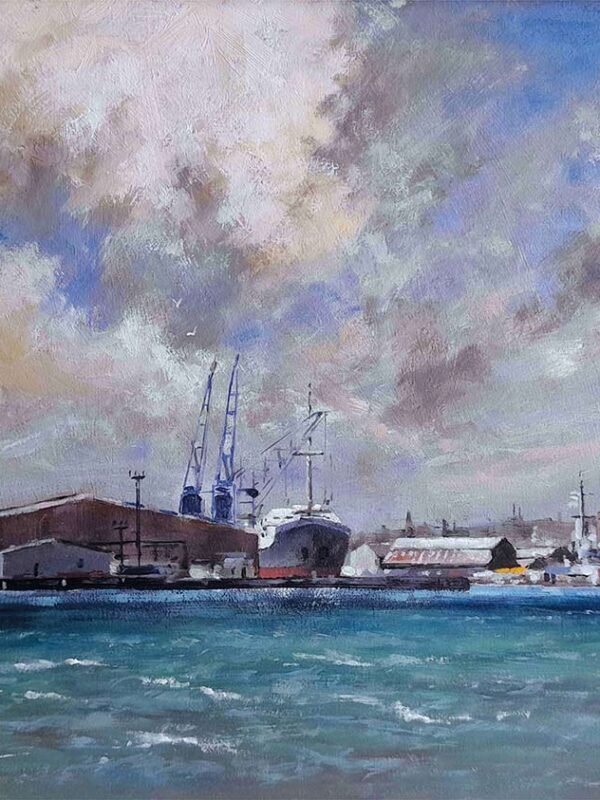 Birkenhead Docks 40x30cms