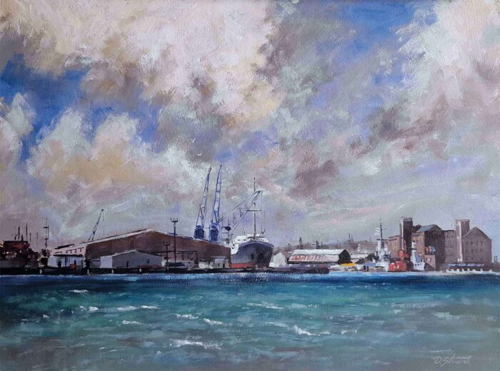 Birkenhead Docks 40x30cms