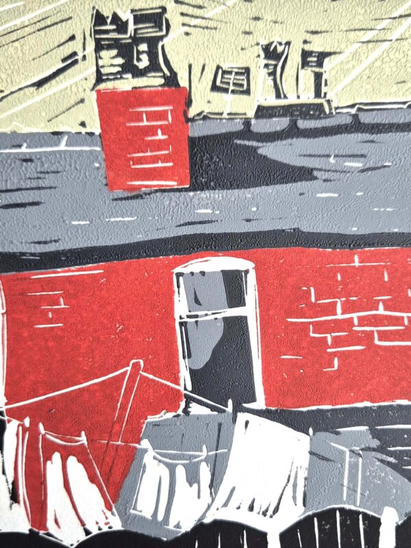 Wash Day Linocut Edition4 15cm x15cm
