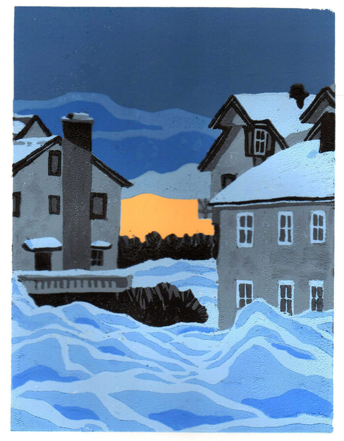 Midwinter Sunset 25.5x19.7cm